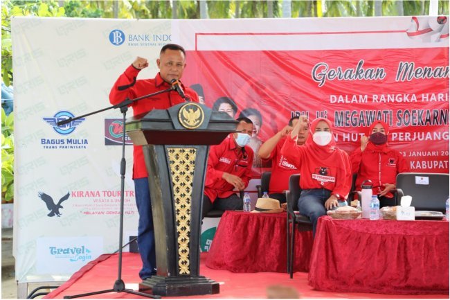 Gerakan menanam pohon bentuk kepedulian PDI Perjuangan menjaga alam