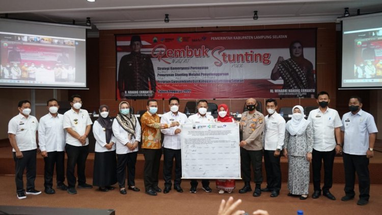 Satukan Komitmen Seluruh Stakeholder Terkait, Pemkab Lampung Selatan Gelar Rembuk Stunting Tahun 2022