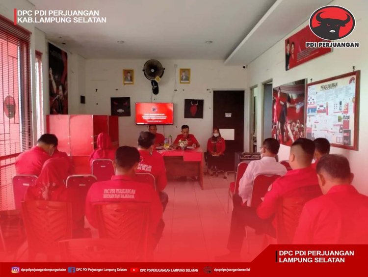  H. Nanang Ermanto Memimpin Langsung Rapat Koordinasi Mingguan Ke 102 DPC PDI Perjuangan Lampung Selatan Dengan Pengurus Struktural Partai ,Fraksi Dan PAC .