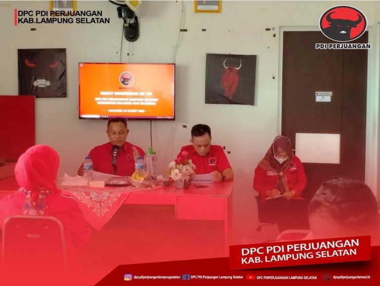  H. Nanang Ermanto Memimpin Langsung Rapat Koordinasi Mingguan Ke 102 DPC PDI Perjuangan Lampung Selatan Dengan Pengurus Struktural Partai ,Fraksi Dan PAC .