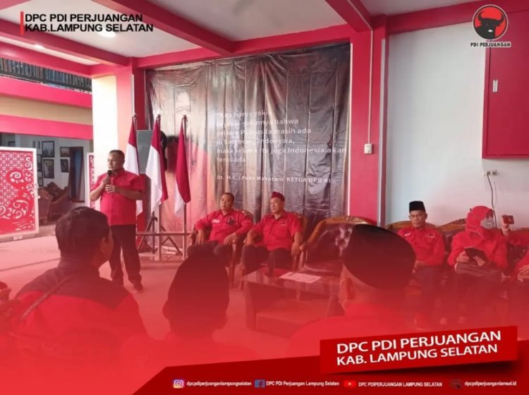 Rapat Koordinasi DPC PDI Perjuangan Lampung Selatan  dan Penyerahan  SK PAC  