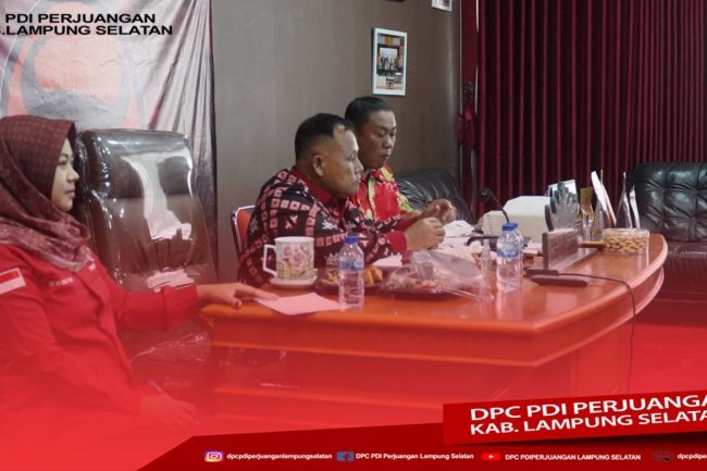 Ketua DPC PDI Perjuangan Lamsel Ikuti Pembekalan Anti Korupsi Partai Politik oleh KPK RI Secara Virtual.