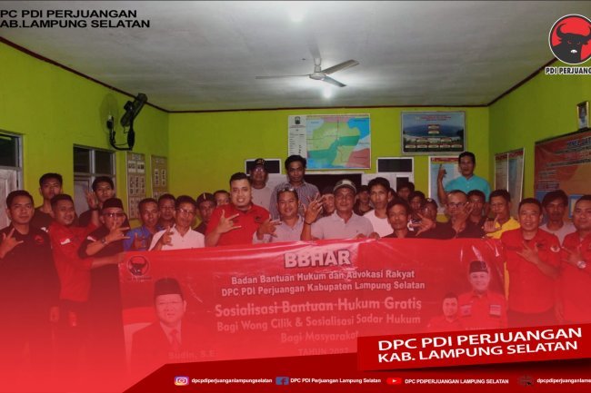BBHAR DPC PDI Perjuangan Lampung Selatan Kembali Lakukan Sosialisasi Bantuan Hukum Di Desa Bulog Kecamatan Kalianda