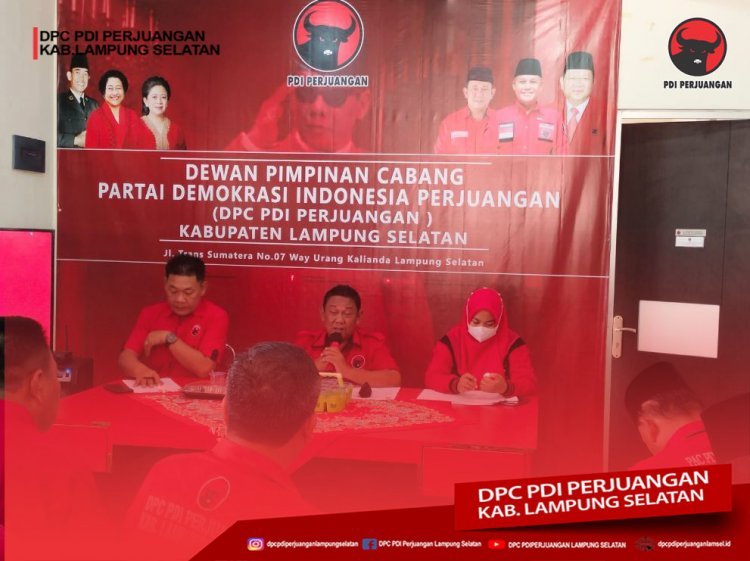 DPC PDI Perjuangan Lampung Selatan Gelar Rapat Koordinasi Terkait Pelatihan Teknis Psikotes  Online