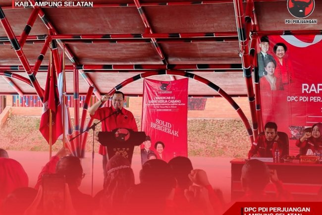 DPC PDI Perjuangan Lampung Selatan Gelar Rapat Kerja Cabang (RAKERCAB III)