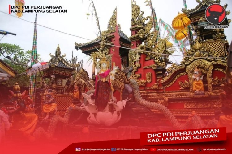 Bupati Lampung Selatan Bapak H. Nanang Ermanto Resmikan Pura Desa Bali Agung Kecamatan Palas