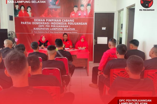 DPC PDI Perjuangan Lampung Selatan Mengadakan Rakor Terkait Keikutsertaan SATGAS PDI Perjuangan Dalam Rangka HUT Ke-50