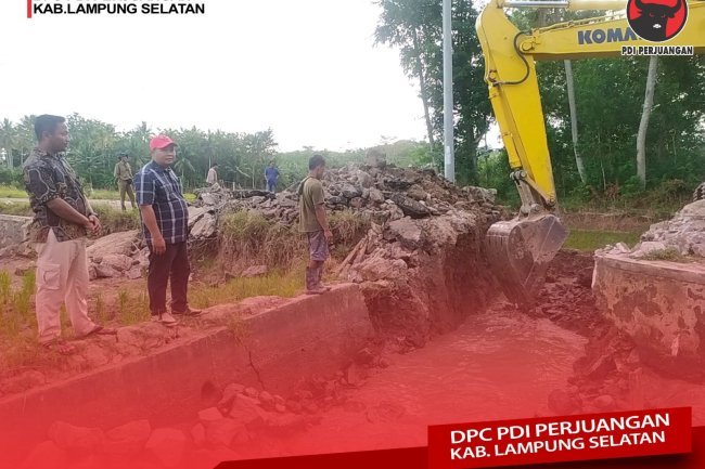 Anggota DPRD Kabupaten Lampung Selatan Fraksi PDI Perjuangan  Sulastiono Ucapkan "Terima Kasih" Kepada Bupati Lampung Selatan Atas Terealisasinya Box Culvert