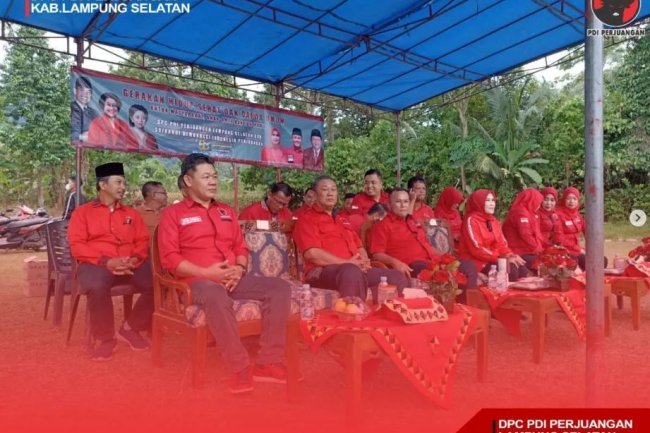 DPC PDI Perjuangan Lampung Selatan Melaksanakan Gerakan Hidup Sehat Dan Dapur Umum Untuk Masyarakat,  Anak - Anak Dan Ibu Hamil. 