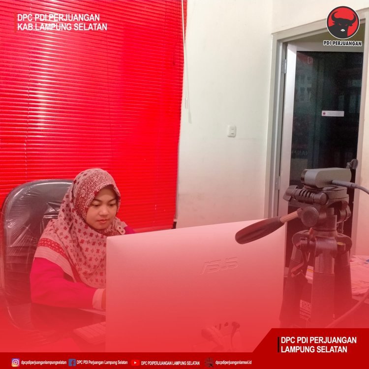DPC PDI Perjuangan Lampung Selatan Mengikuti Undangan Kementrian Dalam Negeri RI Terkait Persiapan Pemilu Serentak 2024 Secara Daring 