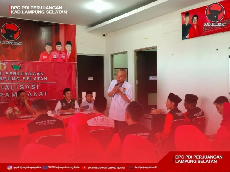Sambut Ramadhan, BAMUSI DPC PDI Perjuangan Lampung Selatan Mengadakan Sosialisasi Program Zakat