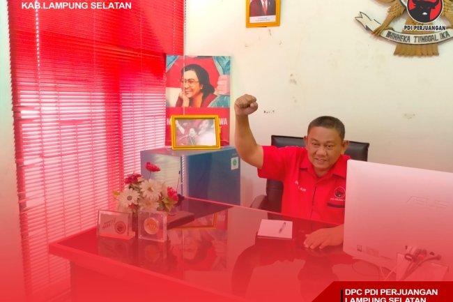 Sekretaris DPC PDI Perjuangan Lampung Selatan Menghadiri Rapat Konsolidasi Secara Daring