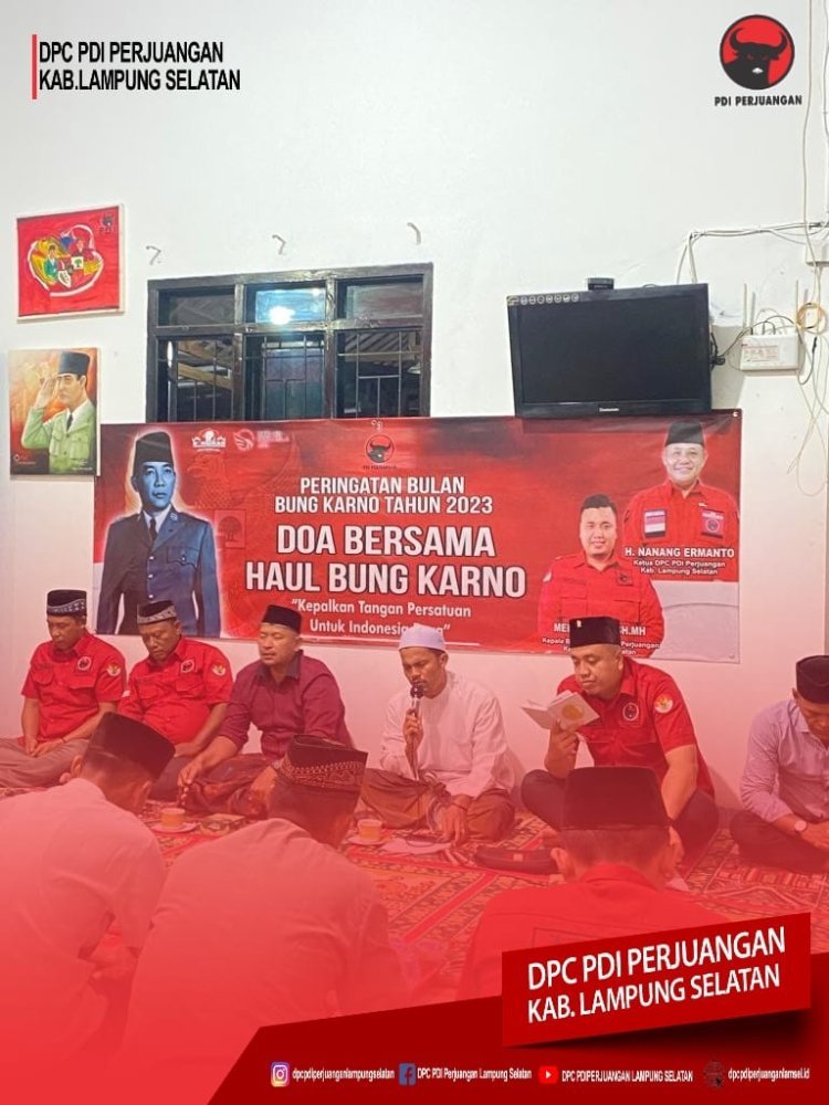 BBHAR DPC PDI Perjuangan Kabupaten Lampung Selatan Gelar Haul Bung Karno dan Sunat Gratis