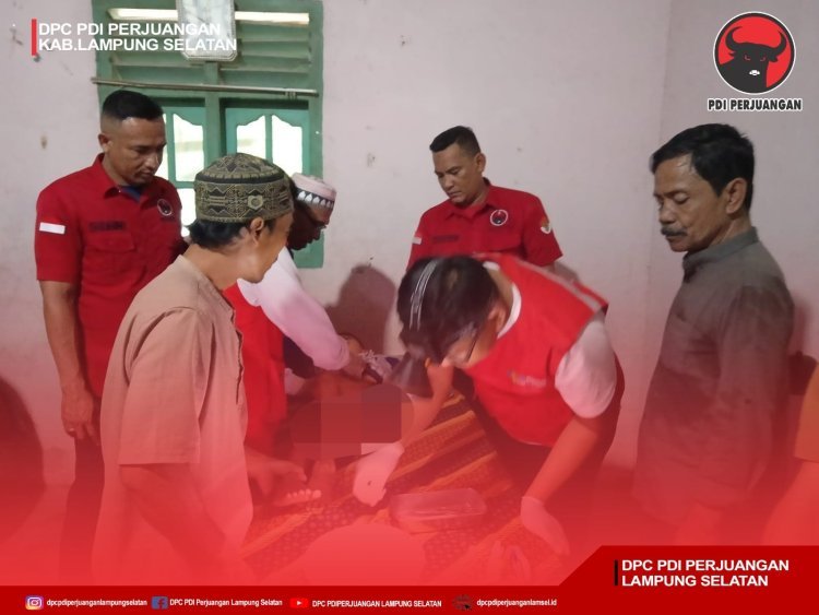 Terus bergerak layani rakyat, BBHAR DPC PDI Perjuangan Kabupaten Lampung Selatan Kembali Gelar Khitan Gratis