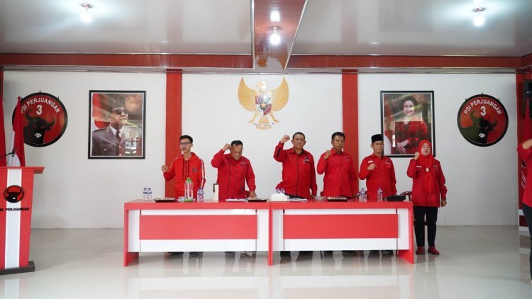 Matangkan persiapan pemilu 2024, DPC PDI Perjuangan Lampung Selatan Gelar Rakoor Bersama PAC Se-Kabupaten.