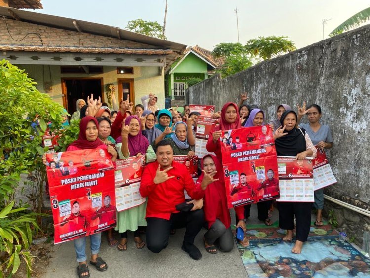 Merik Havit Blusukan Ke Gang-gang Sosialisasikan Ganjar Pranowo dan Sudin