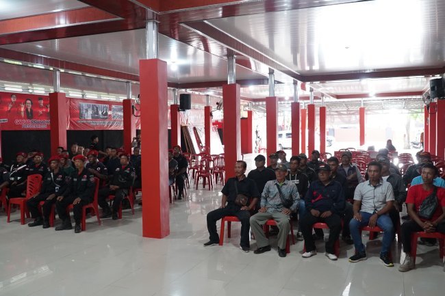Ramaikan Kampanye Akbar Di GBK, Satgas Cakra Buana DPC PDI Perjuangan Lampung Selatan Rapat Koordinasi Persiapan Ke Jakarta