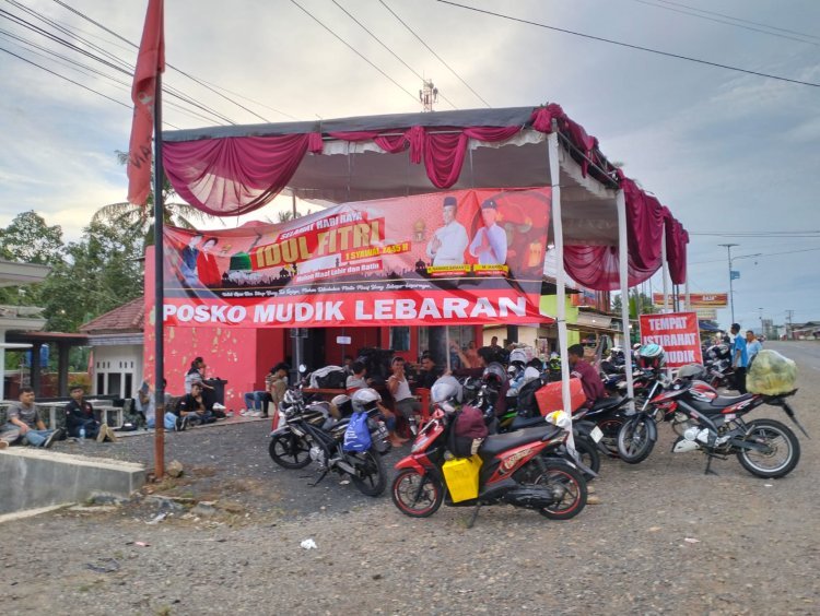 Posko Mudik Gotong Royong PDI Perjuangan Lampung Selatan Sediakan Aneka Fasilitas