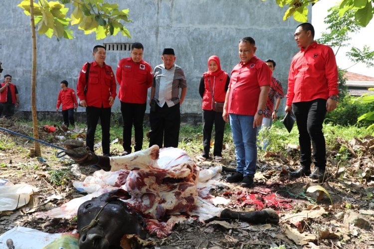 DPC PDI Perjuangan Lampung Selatan Ikut Menyemarakkan Hari Raya Idul Adha 1445 Hijriah Sekaligus Peringati Bulan Bungkarno