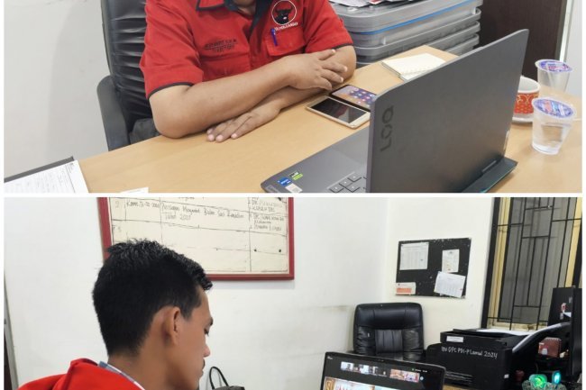 DPC PDI PDI Perjuangan Lampung Selatan Ikuti Rapat Koordinasi Bersama DPP PDI Perjuangan Melalui Zoom