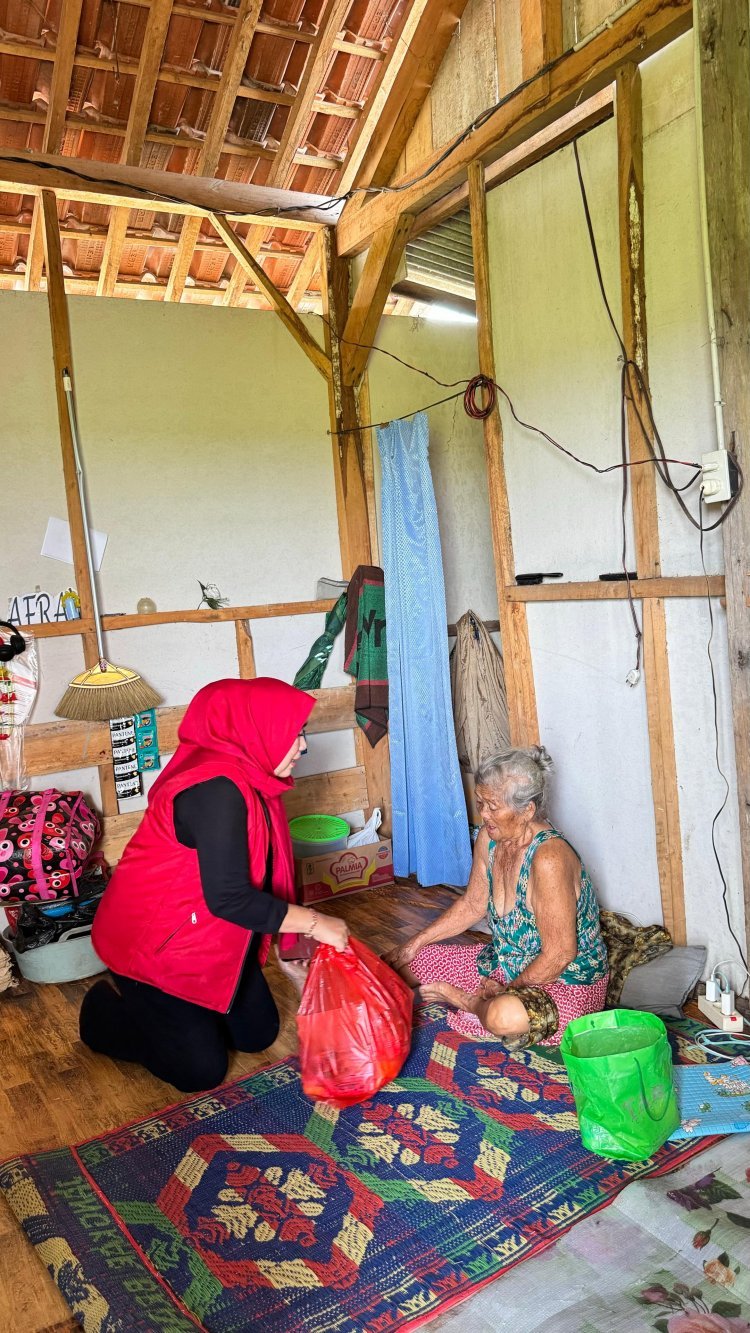 DPC PDI Perjuangan Lampung Selatan Bagikan Paket Sembako Pada Moment Hari Bulan Bung Karno 2025