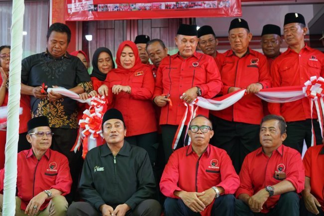 Meriah dihadiri masyarakat, Peresmian Rumah Partisipasi Publik DPC PDI Perjuangan Lampung Selatan 