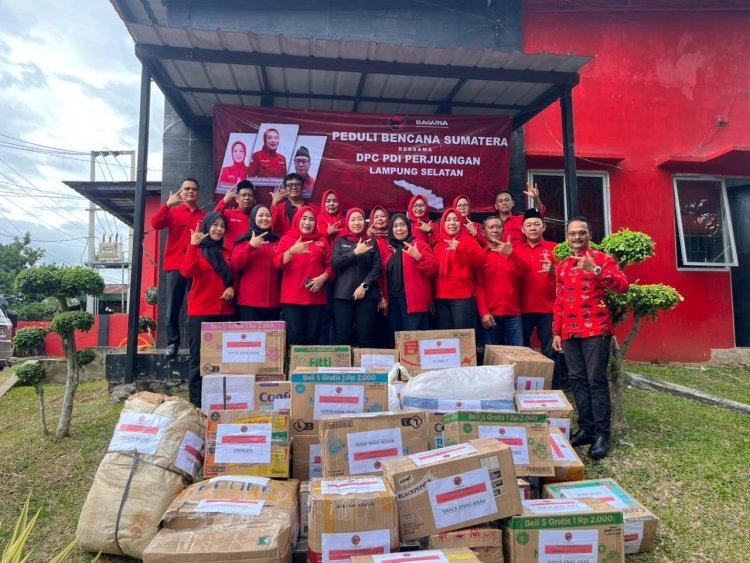 Donasi Kemanusiaan DPC PDI Perjuangan Kabupaten Lampung Selatan Kloter Dua Dikirim Ke Aceh