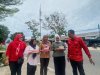 Peringati HUT Ke-53 DPC PDI Perjuangan Lampung Selatan Mebagikan Tumpeng Kepada Wong Cilik