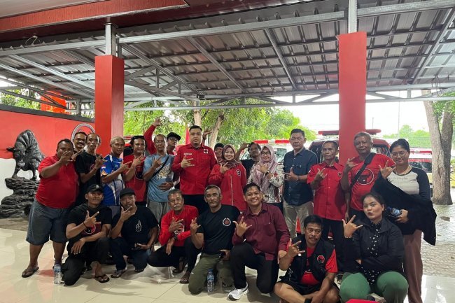 DPC PDI Perjuangan Lampung Selatan Sambut Tim kemanusiaan PDI Perjuangan  Bertolak Ke Jakarta