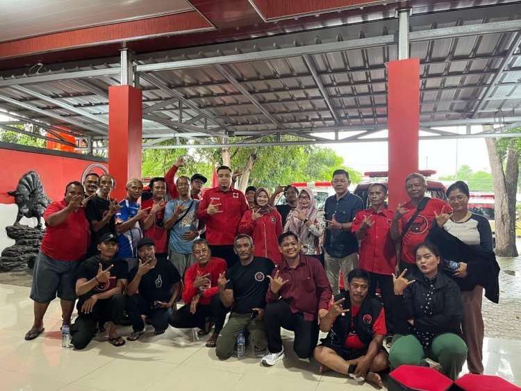 DPC PDI Perjuangan Lampung Selatan Sambut Tim kemanusiaan PDI Perjuangan  Bertolak Ke Jakarta