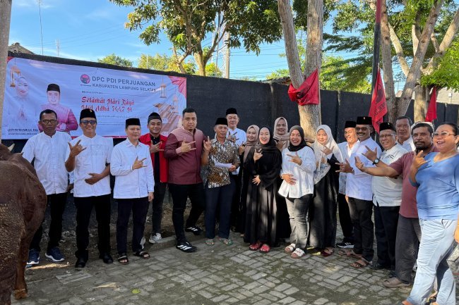DPC PDI Perjuangan Lampung Selatan Gelar Penyembelihan Qur’ban 1447 H