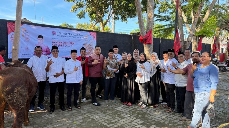 DPC PDI Perjuangan Lampung Selatan Gelar Penyembelihan Qur’ban 1447 H